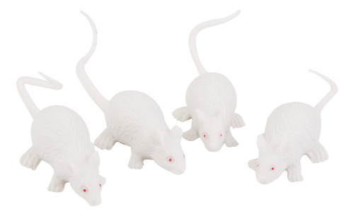 12pcs Ratas Vívidas De Plástico Ratón Scary Criatura
