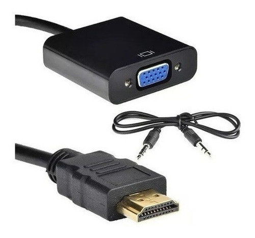 Cabo Adaptador Conversor Hdmi Para Vga Com Saída P2 De Áudio