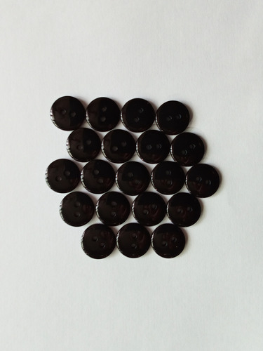 Botones Negros De Plástico 12mm