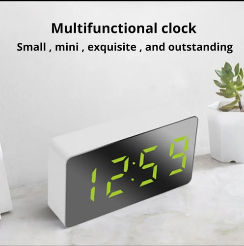 Reloj Digital De Escritorio. Luz Led. Despertador.