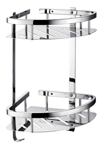 Imagen 5 de 10 de Estante Baño Doble Esquinero Organizador Ducha Ac Inox 304