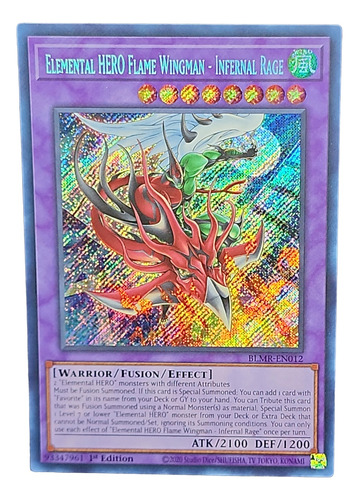 Elemental Hero Flame Wingman Infernal Rage Yugioh! Inglés 