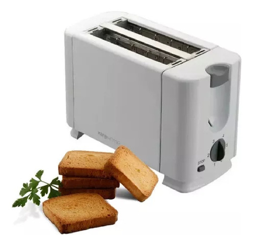 Tostadoras Electricas 2 Panes Kanji 6 Niveles 800w Blanca