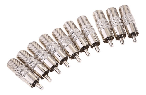 Imagen 3 de 6 de 10x F Tipo Hembra A Rca Macho Coaxial Cable Coaxial