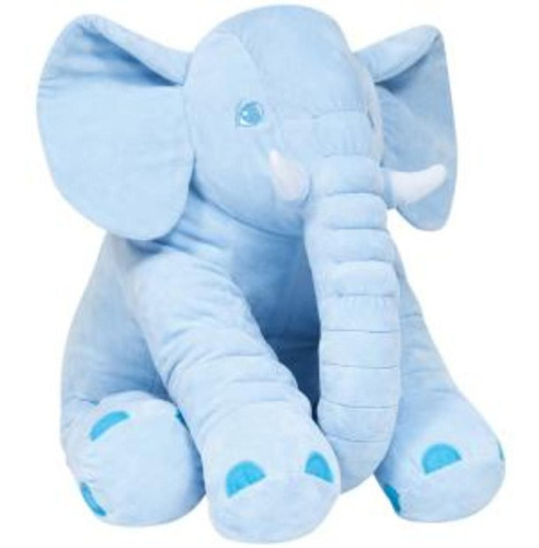 Almofada Elefante Gigante 60 Cm Azul Buba