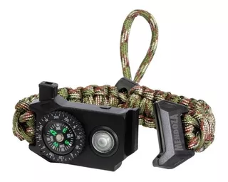 Pulsera Camuflaje Paracord Supervivencia + Luz Led Mendoza