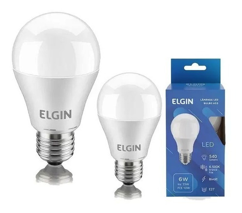 Kit 10 Lâmpadas Bulbo Led 6w 6500k Branca Fria Econômica
