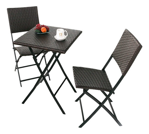 Grand Patio Parma Rattan Patio Bistro Set, Juegos De Muebl