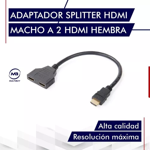 Cable Adaptador Splitter Hdmi Macho A 2 Hdmi Hembra Hdg060