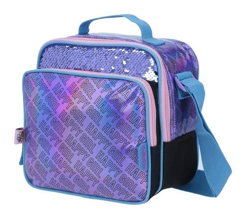 Lonchera Chenson Lentejuela Iridiscente Happy Girl Bold Color Violeta