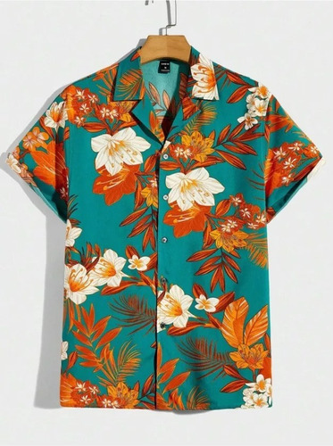 Camisa Estampa Tropical Sem Camiseta Moda Praiana