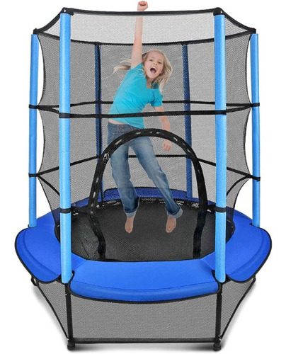 Gulujoy Mini Trampolín Interior Para Niños Con Red De Recint