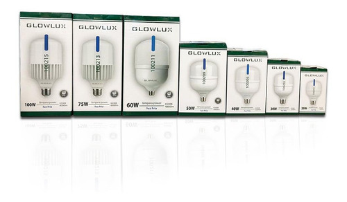 Imagen 2 de 10 de Lampara Led Alta Potencia 50w E40 Cálida - Glowlux - E. A.