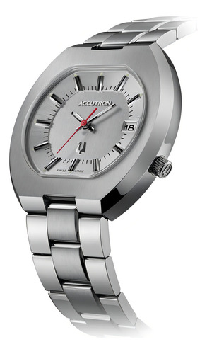 Reloj Bulova Accutron Legacy Para Hombre 2sw6b003 Color De La Correa Plateado Color Del Bisel Plateado Color Del Fondo Plateado