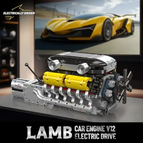 Mould King Kit De Modelo De Motor 10202 V12 Que