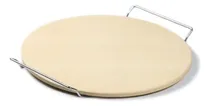 Comprar Piedra Refractaria Para Pizza 33cm Con Soporte Horno Microondas Parrilla Color Beige