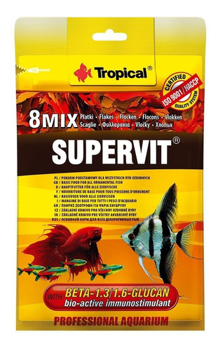 Comida para peixes Tropical Supervit formato flocos