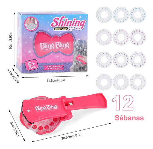 Máquina De Brillos Para El Cabello Bling Bling