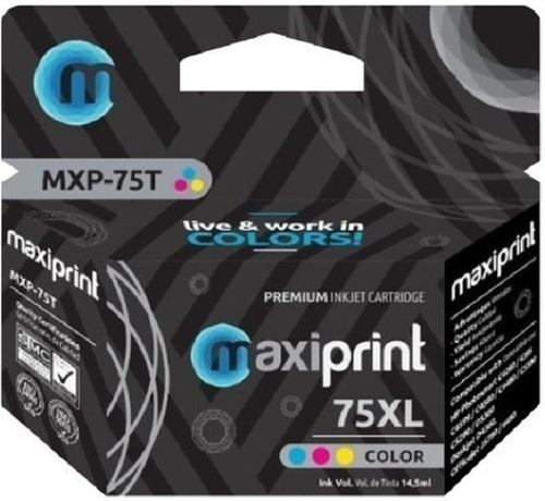 Cartuchos De Tinta Maxiprint Hp 75 Color