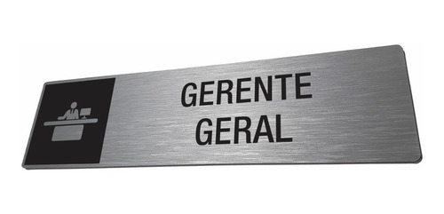 Placa Gerente Geral Identificação Departamento Personalizada