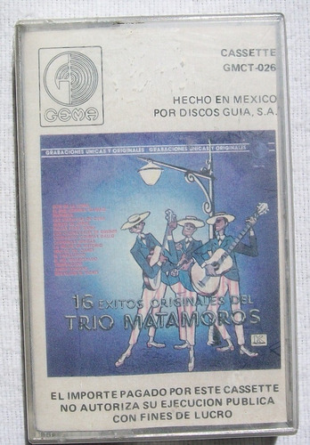 Trio Matamoros 16 Exitos Originales Gema Cassette Nuevo (Usado)