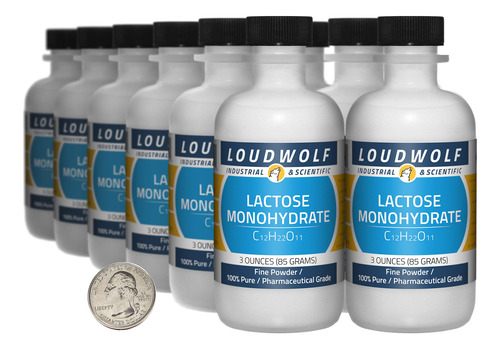Monohidrato De Lactosa 2.3 Lb Grado Farmacéutico 12 Botellas