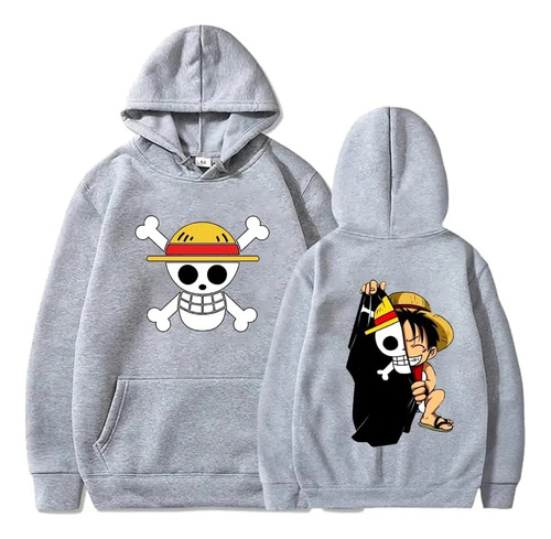 Sudadera Holgada De Manga Larga Con Calavera Para Hombre Y M