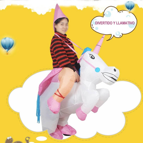 Disfraz Inflable Unicornio Botargas Adulto Cosplay Gigante ,