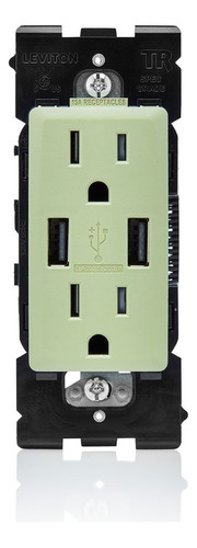 Leviton Ruaa1-ps Renu Cargador Usb/toma Duplex Resistente A 