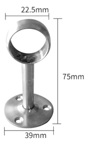 4 X Soporte Para Poste De Cortina De Socket Montaje En