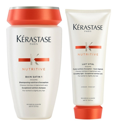 Shampoo Bain Satin 1 X 250ml +lait Vital Kerastase Nutritive