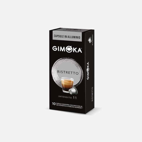 Caja X10 Capsulas Gimoka Aluminio Ristretto Comp Nespresso