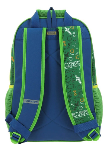 Mochila Escolar Minecraft 100% Original Amplia Mc66071g