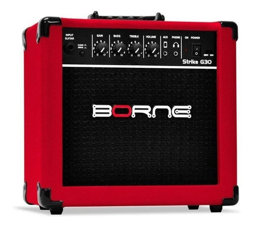 Amplificador Borne Strike G30 Transistor para guitarra de 15W cor vermelho 110V/220V