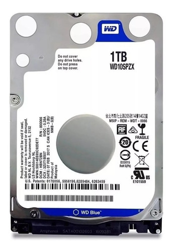 Disco rígido interno Western Digital 1 TB azul para Notebook's e Video Games