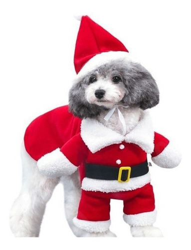Imagen 2 de 8 de Desfraces Traje Gorros Santa Gatos Perro Pequeño S Navideño