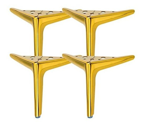 Patas Para Muebles 150mm Metal Dorado X 4u. 