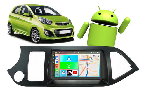 Kit Central Multimidia Android Auto Picanto 11 A 17 7 Pol Bt
