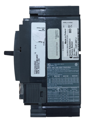 Disjuntor Nsx160n Micrologic 2.2g 160a 3p - Schneider