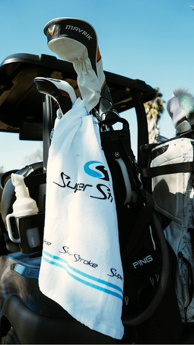 Superstroke Toalla De Golf Tour, Blanco/azul S010018