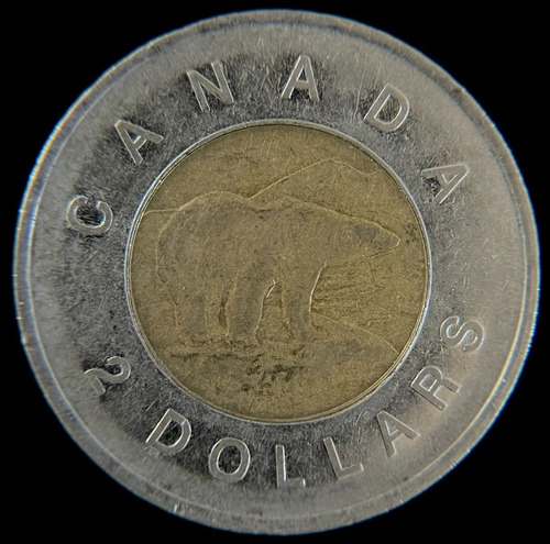 Canada, 2 Dollars, 1996. Isabel Il. Bimetalica. Vf