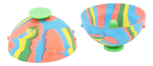 Bounce Bowls Fidget Toys, 2 Piezas, Goma, Camuflaje, Rebote