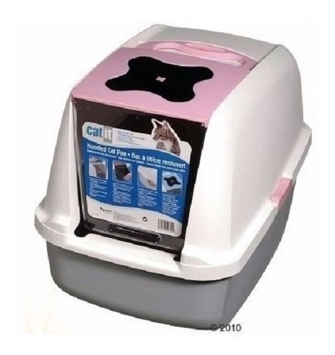 Litera Sanitaria Cerrada Con Filtro Cat It Rosa Para Gatos