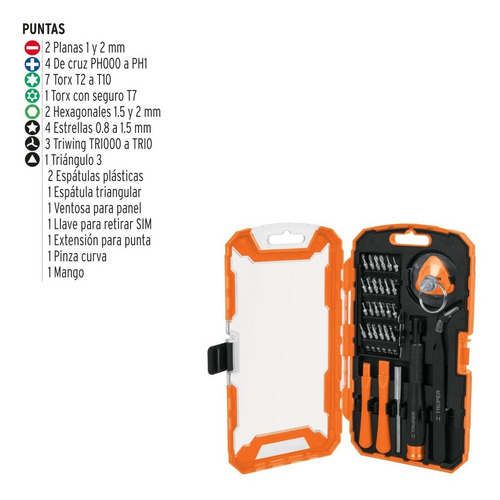 Juego Para Reparacion Electronica Celulares Truper 32 Piezas