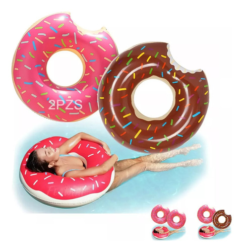 Salvavidas 2 Piezas Diseño Dona Para Adultos Café
