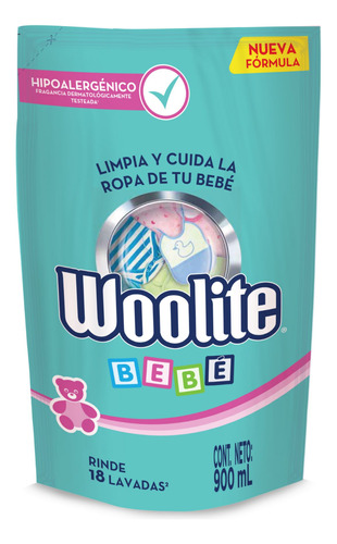 Detergente Liquido Ropa Bebé Woolite Doypack X 900ml