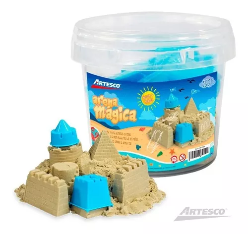 Arena mágica glitter 500g+12moldes+bande