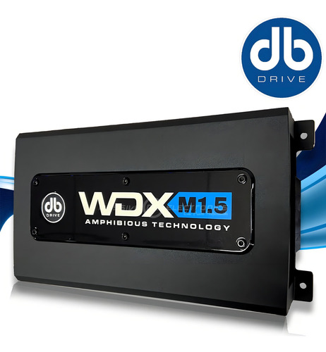 Amplificador Marino De Audio Db Drive Wdxm1.5 Amphibious Series Monoblock 1 Canal Clase D Full Range 1500 Watts 1 Ohm Color Negro