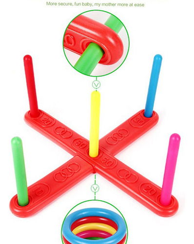 Juego De Juguete Para Lanzar Anillos, 1 Juego De Plástico Pa