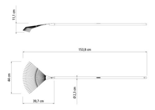 Escoba Metálica 22 Dientes Mango De Madera 120cm Tramontina